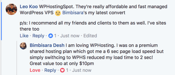WPHostingSpot Review and Testimonial