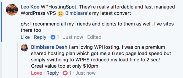 WPHostingSpot Review and Testimonial