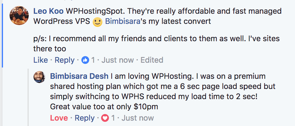 WPHostingSpot Review and Testimonial