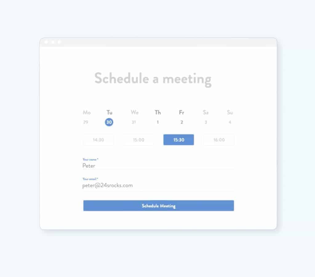24sessions review: the booking form