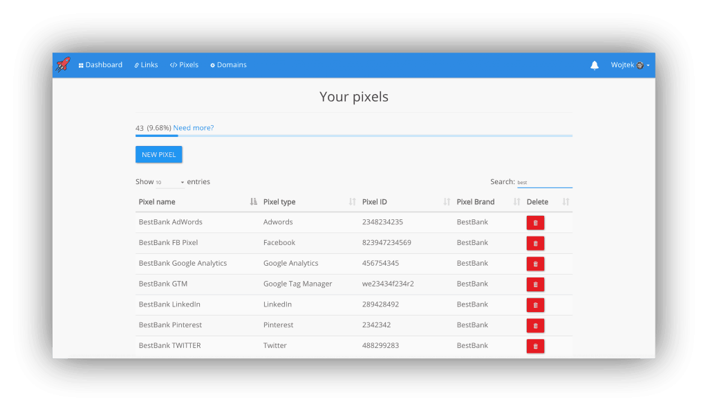 RocketLink Review: The Dashboard