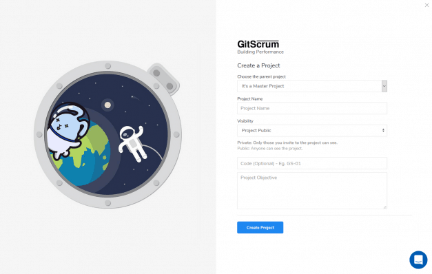 A web page with an image of an astronaut and a spaceship.