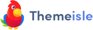 Themeisle logo with a red bird on it.
