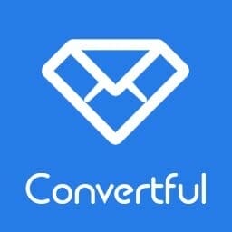 The logo for convertible on a blue background.