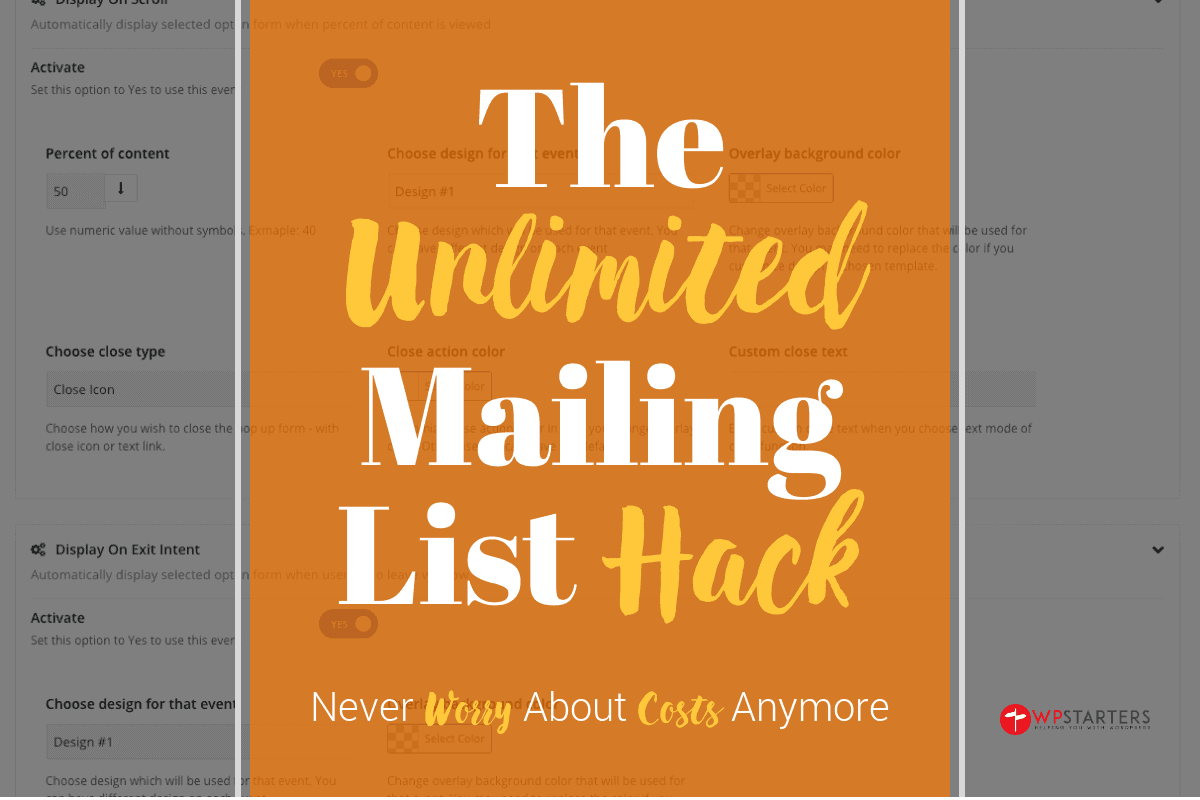 The Unlimited Mailing List Hack for WordPress
