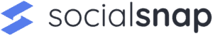 The socialsnap logo on a black background.