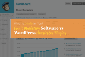 Email marketing software vs wordpress plugins.