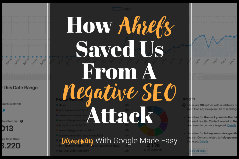 how ahrefs saved us from a negative SEO attack