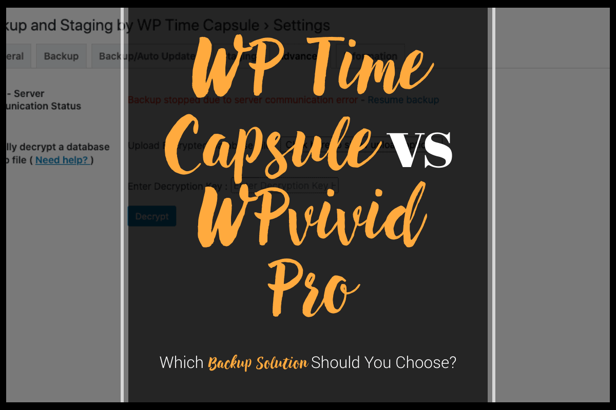 WP Time Capsule vs WPvivid Pro