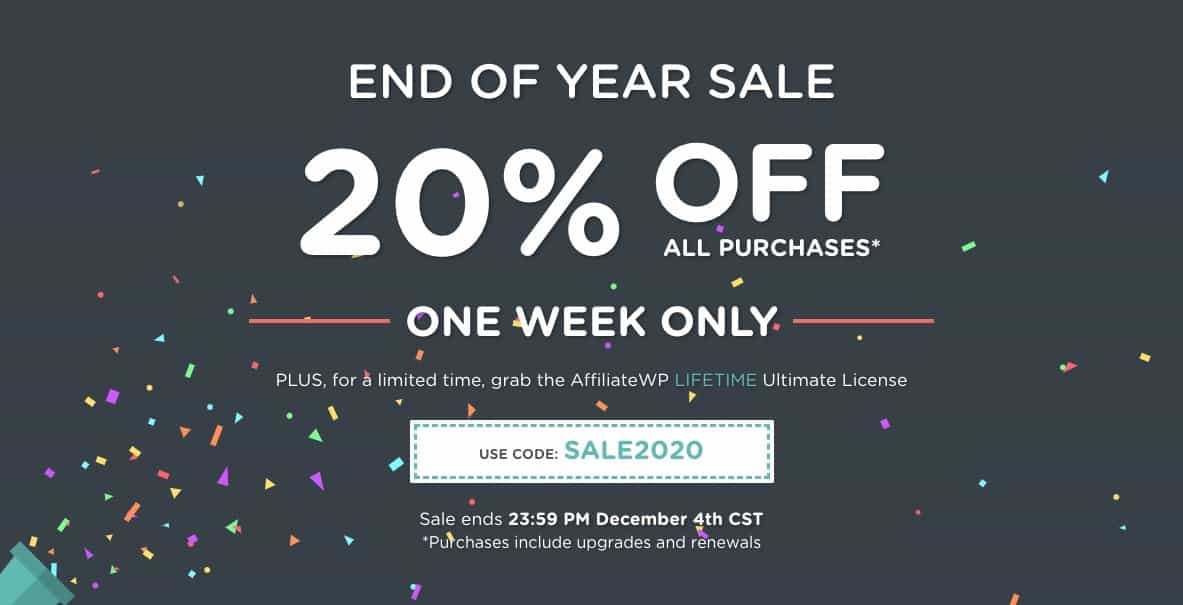 Best Black Friday Cyber Monday WordPress Deals 2020 11 affiliatewp is back on lifetime only for black friday cyber monday 2020