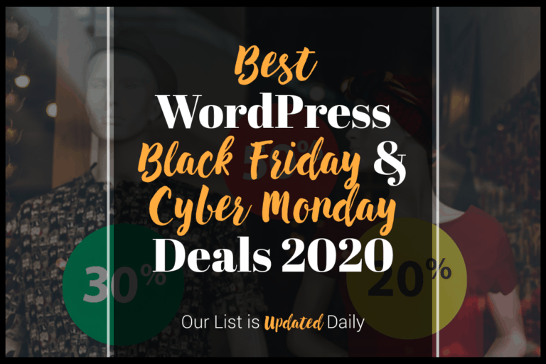 Best Black Friday Cyber Monday WordPress Deals 2020