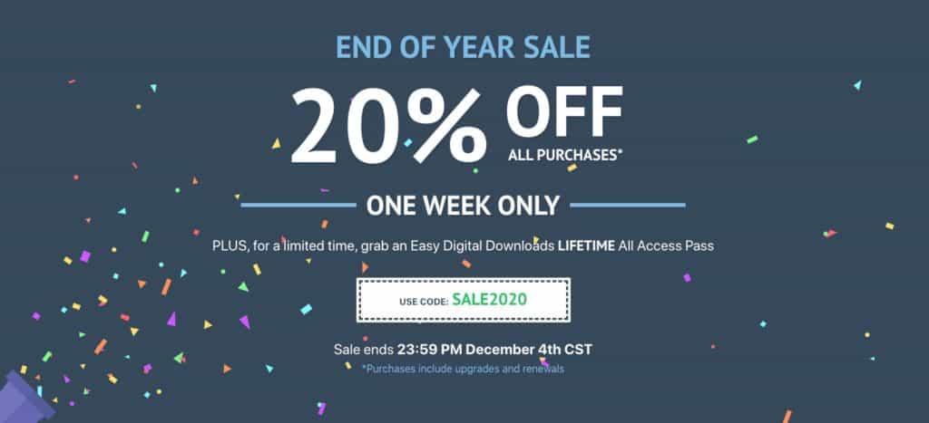 easy digital downloads lifetime all access pass is back on lifetime for black friday cyber monday 2020