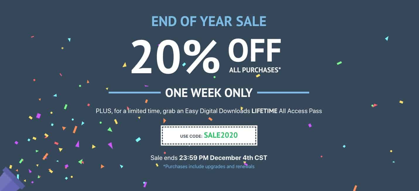 easy digital downloads lifetime all access pass is back on lifetime for black friday cyber monday 2020