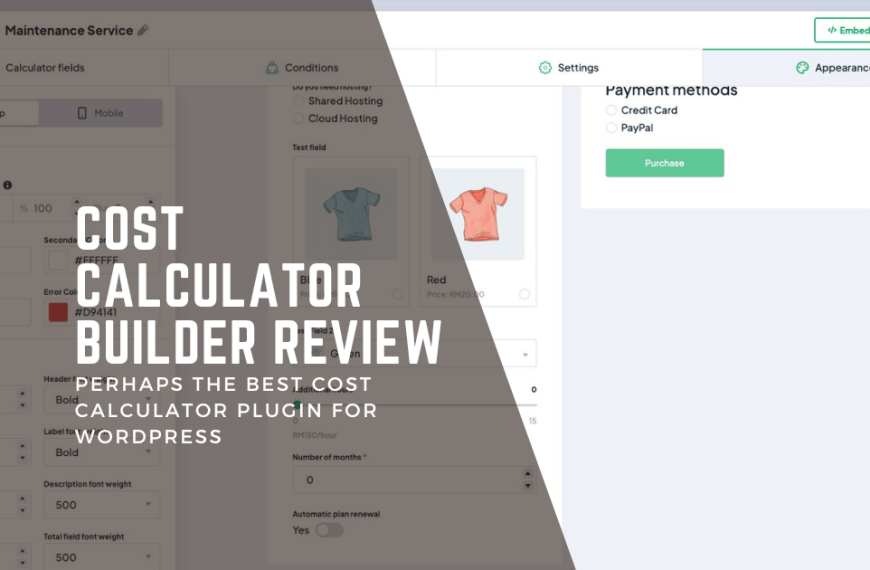 cost calculator builder review banner